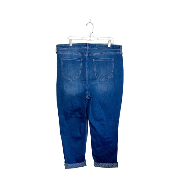 NYDJ Medium Wash High Rise Cuffed Cropped Girlfriend Jeans Size 16W - Picture 6 of 13